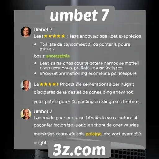 Feedback dos usuários sobre a experiência no umbet 7